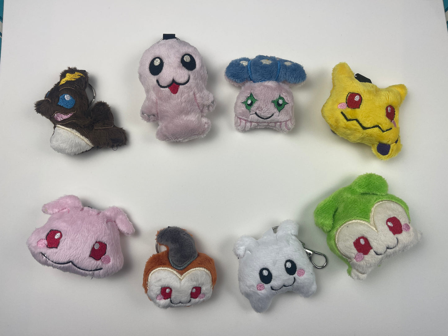 Baby Digital Monsters Plush Charm, Plush Keychain, , Anime Themed Handmade Plushie Keychain, Made to Order
