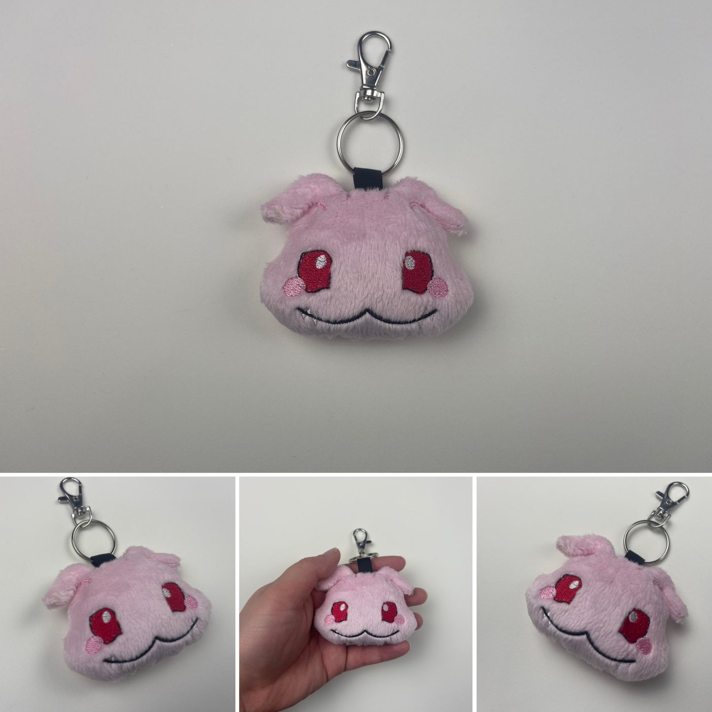 Baby Digital Monsters Plush Charm, Plush Keychain, , Anime Themed Handmade Plushie Keychain, Made to Order