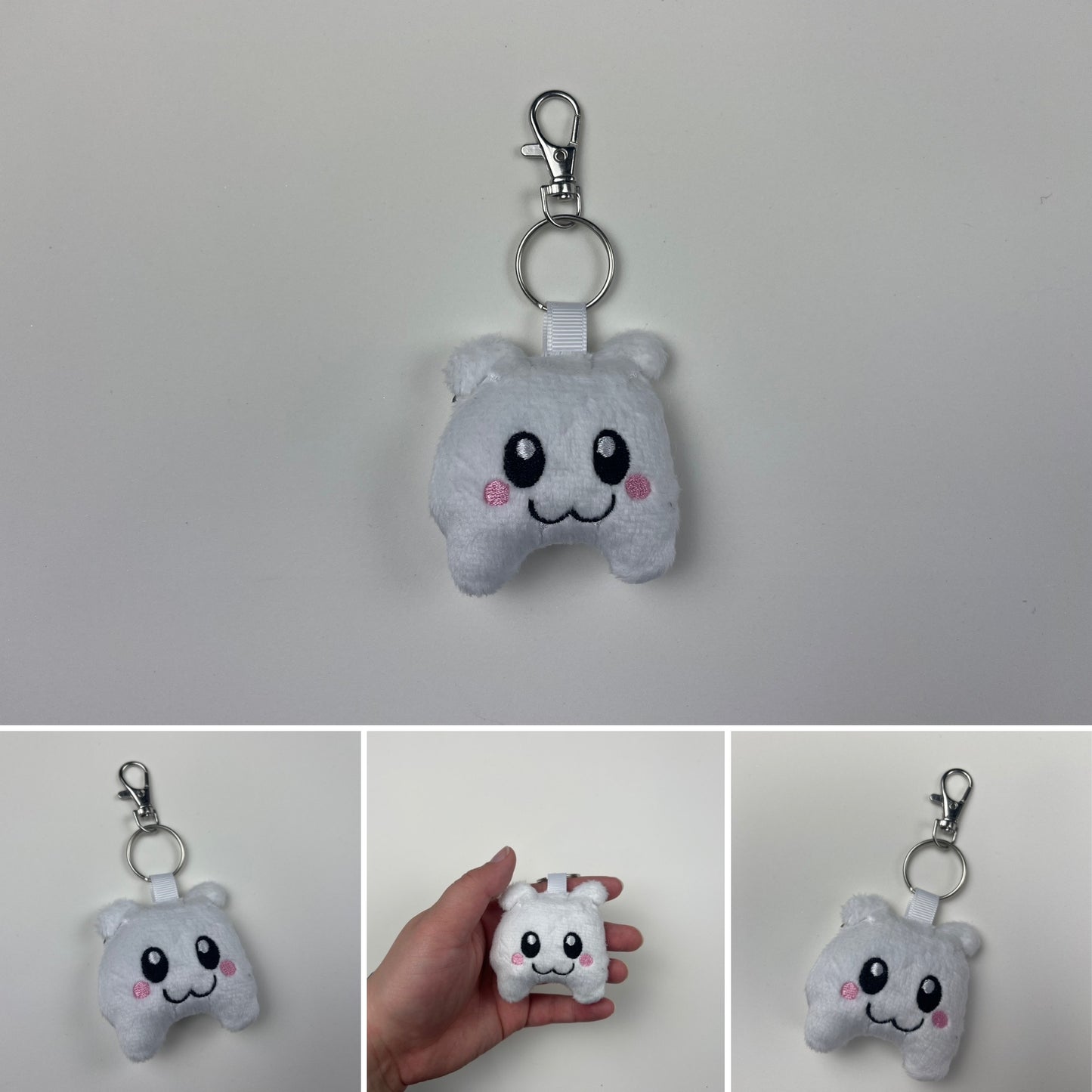 Baby Digital Monsters Plush Charm, Plush Keychain, , Anime Themed Handmade Plushie Keychain, Made to Order