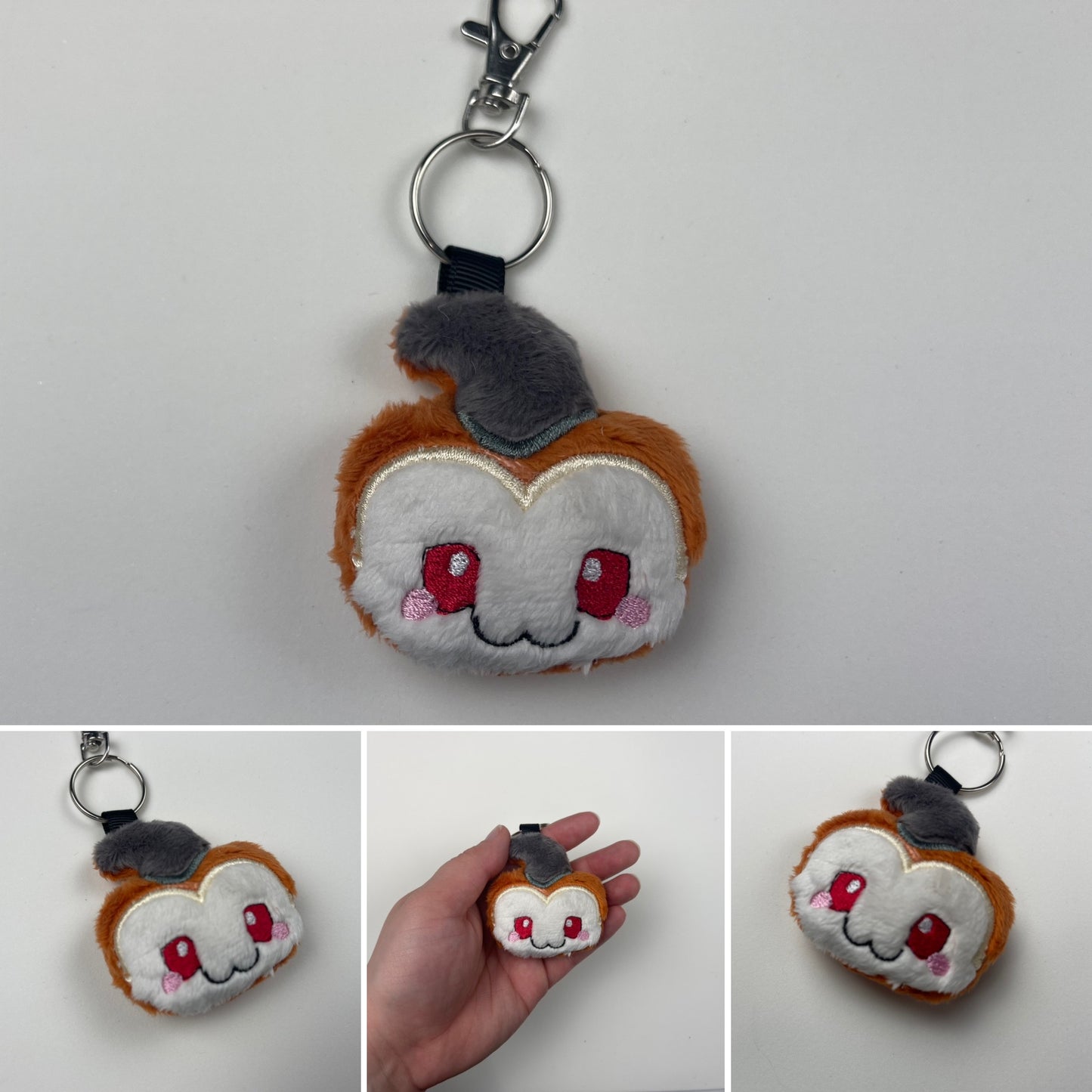 Baby Digital Monsters Plush Charm, Plush Keychain, , Anime Themed Handmade Plushie Keychain, Made to Order