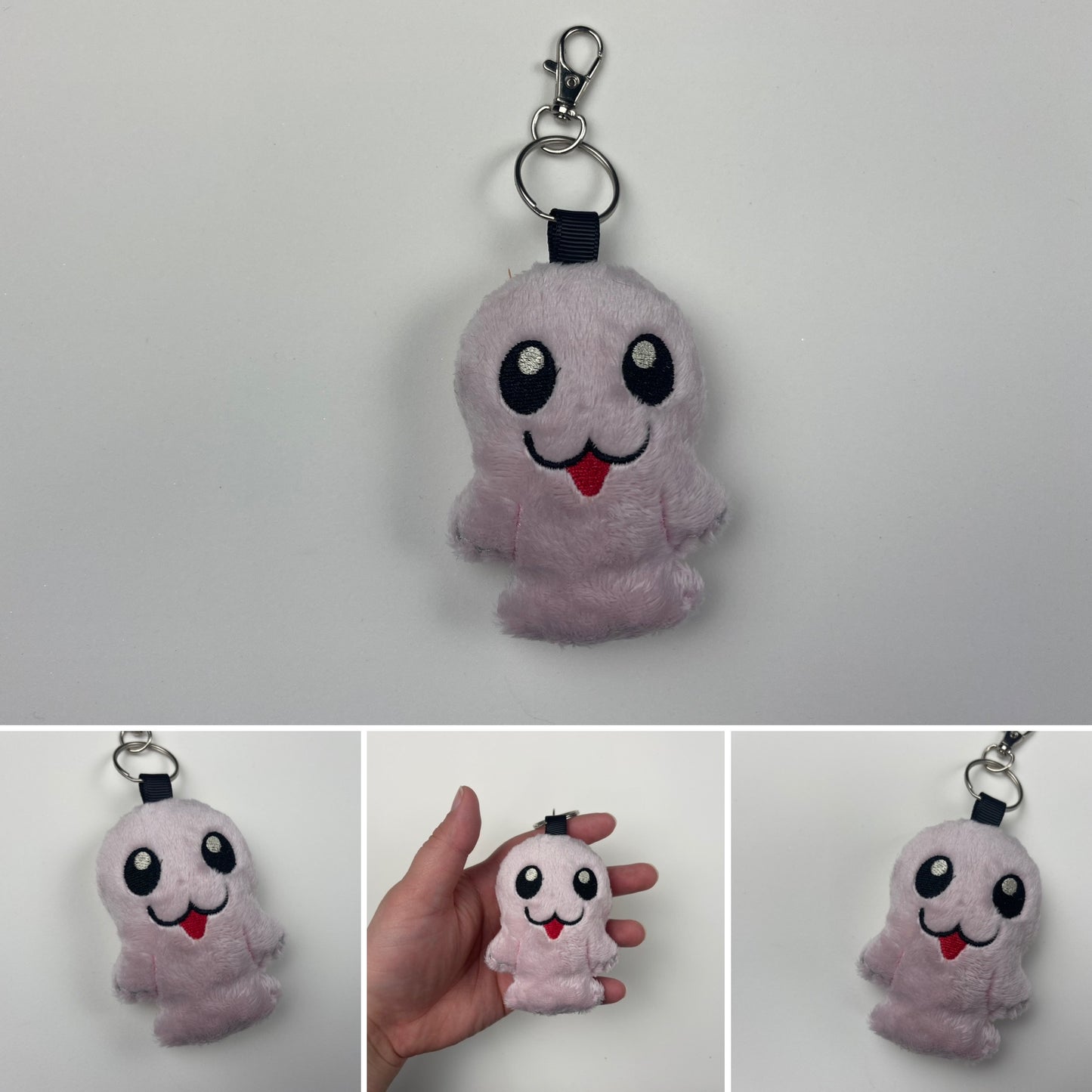 Baby Digital Monsters Plush Charm, Plush Keychain, , Anime Themed Handmade Plushie Keychain, Made to Order