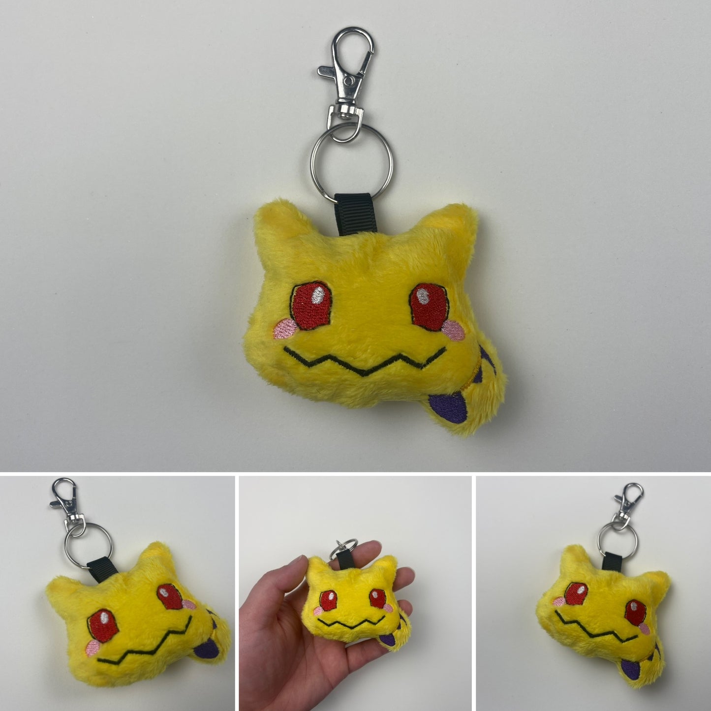 Baby Digital Monsters Plush Charm, Plush Keychain, , Anime Themed Handmade Plushie Keychain, Made to Order