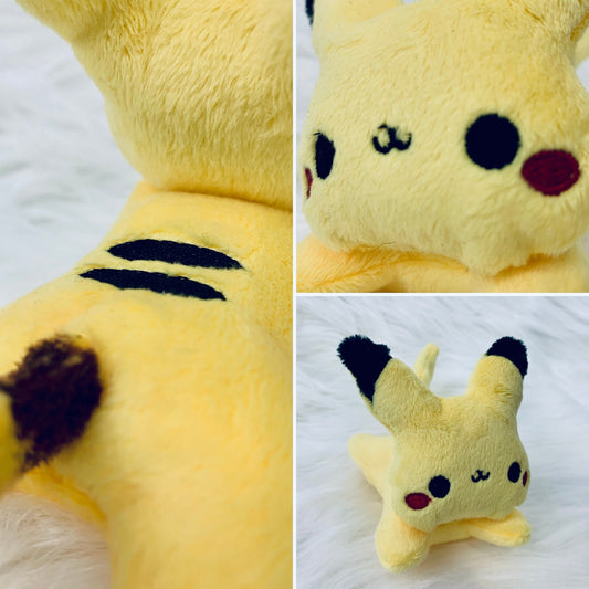 Chibi Electric Mouse Beanie Plushie, Animal Monster, Video Game inspired Plush, Shiny