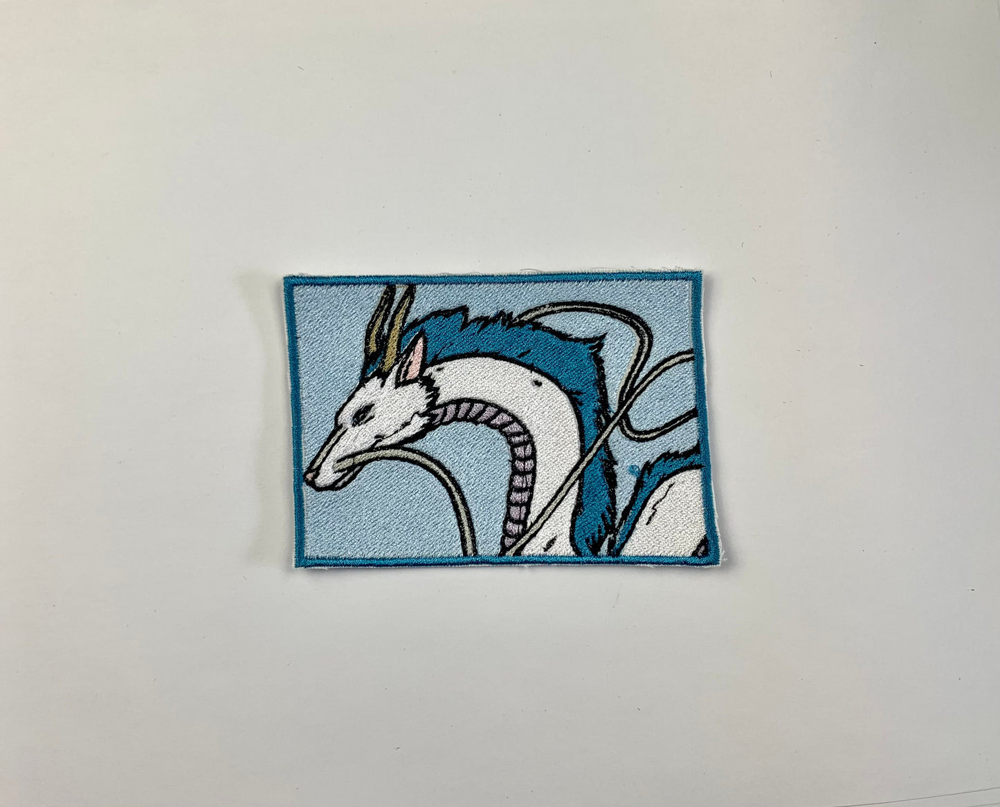 River Dragon Spirit Iron On Patch, Dragon, River Spirit, Made to Order