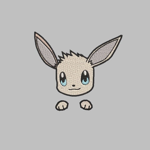 Eevee Iron-on Patch Peaker, Shiny, Monster Animal Inspired Embroidery