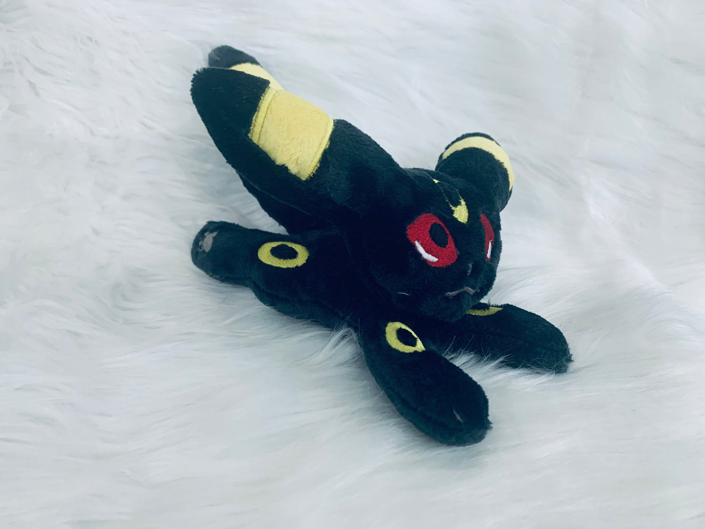 Moon Baby Umbreon Beanie Plushie,Dark Type, Fox, Dog, Animal Monster inspired Plush, Shiny