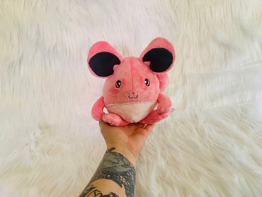 Love Ball Beanie Plushie, Beta Poke Monster, Animal Monster inspired Plush, Shiny