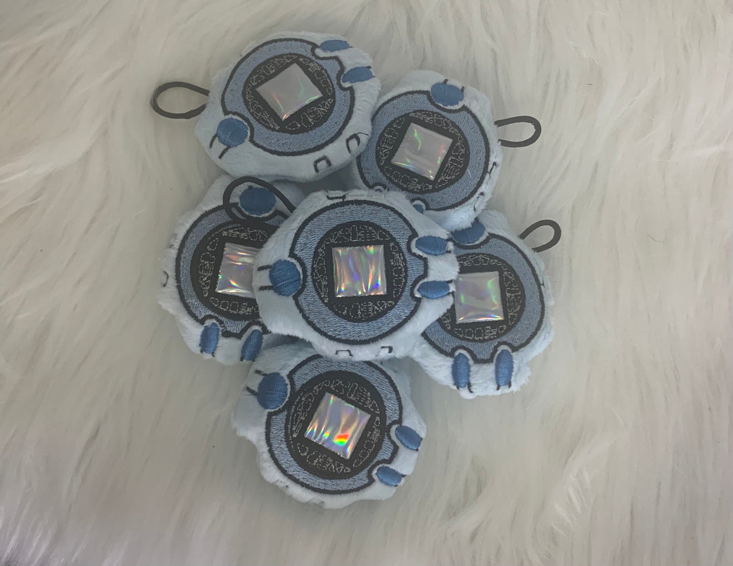 Digital Device Plush Keychain, Digi Animal Monsters, Handmade Plushie Keychain, Made to Order