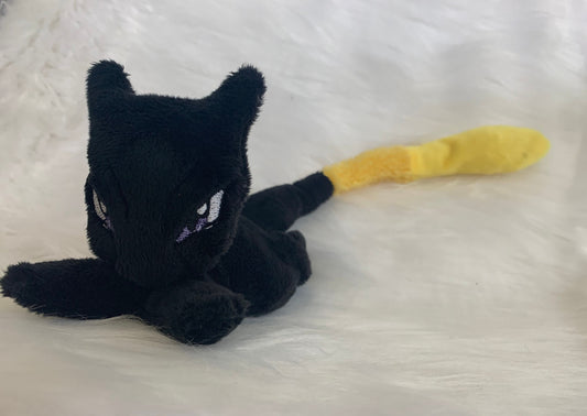 Angry MEW2, SPACE CAT Beanie Plushie, Poke inspired Plush, Shiny, Video Game Plush