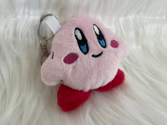 Pink Blob Plush Keychain, Gaming Plush, Cartoon Handmade Plushie Keychain, Made to Order