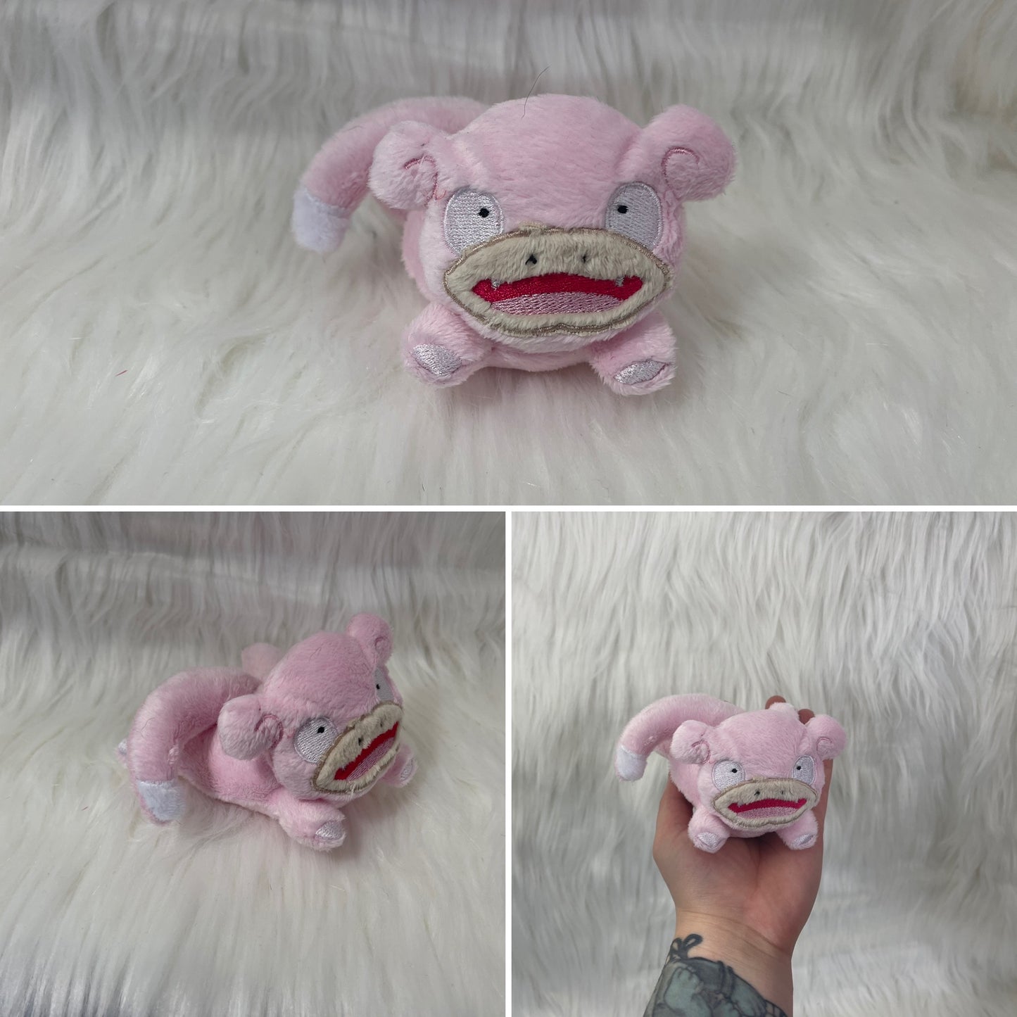 Pink SLOTH Plush, Monster Sleepy Lazy Beanie Plushie, Shiny, Video Game inspired Plush