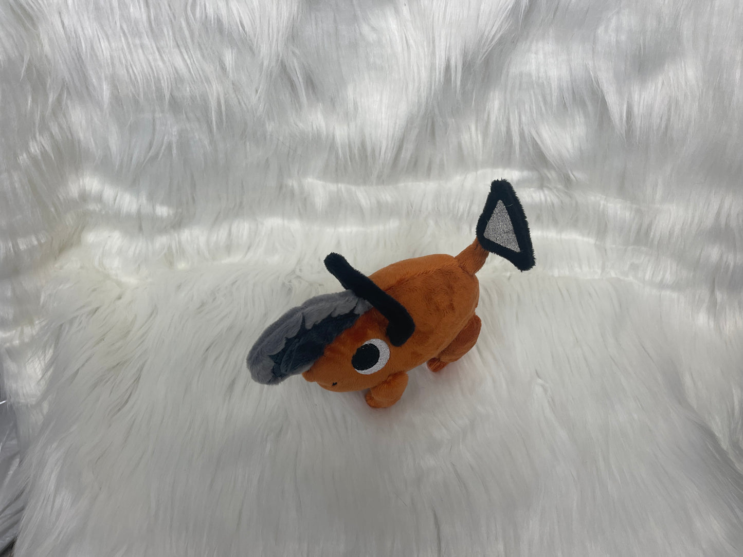 Chainsaw Demon Dog Beanie Plushie, Animal Monster, Anime inspired Plush, Made to Order