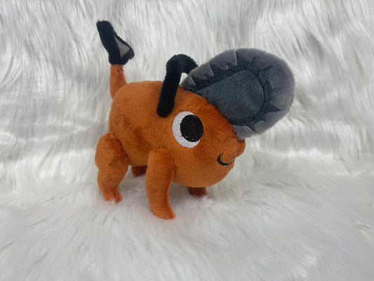 Chainsaw Demon Dog Beanie Plushie, Animal Monster, Anime inspired Plush, Made to Order
