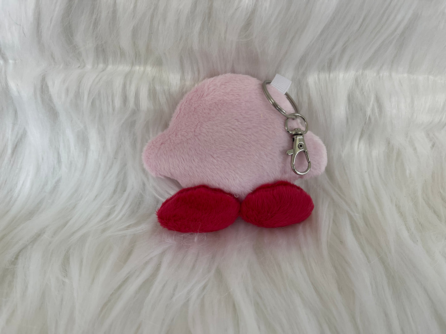 Pink Blob Plush Keychain, Gaming Plush, Cartoon Handmade Plushie Keychain, Made to Order