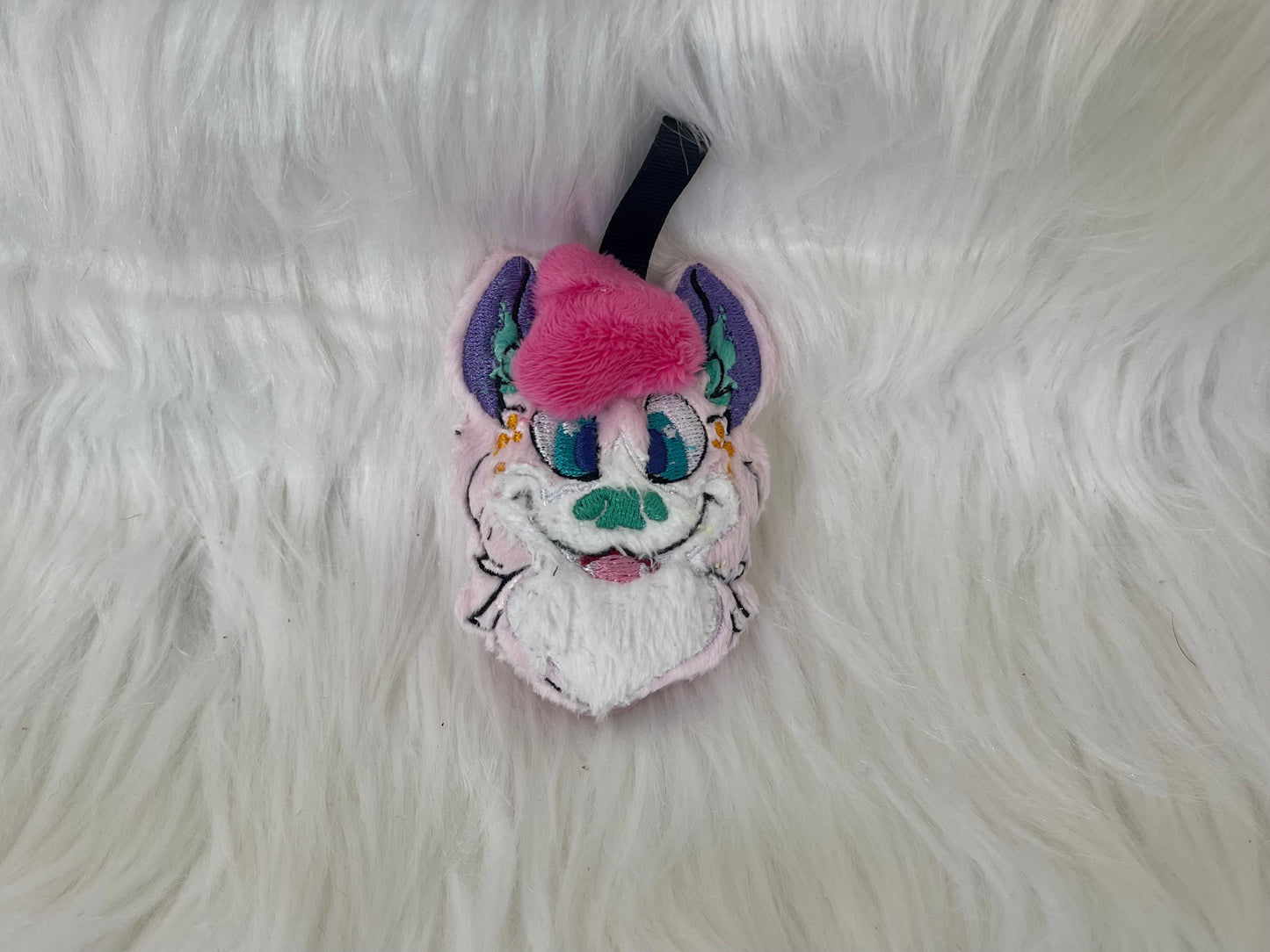 Fursona Plush Keychain, Furry Plush, Badge, Handmade Plushie Keychain, Made to Order, Custom
