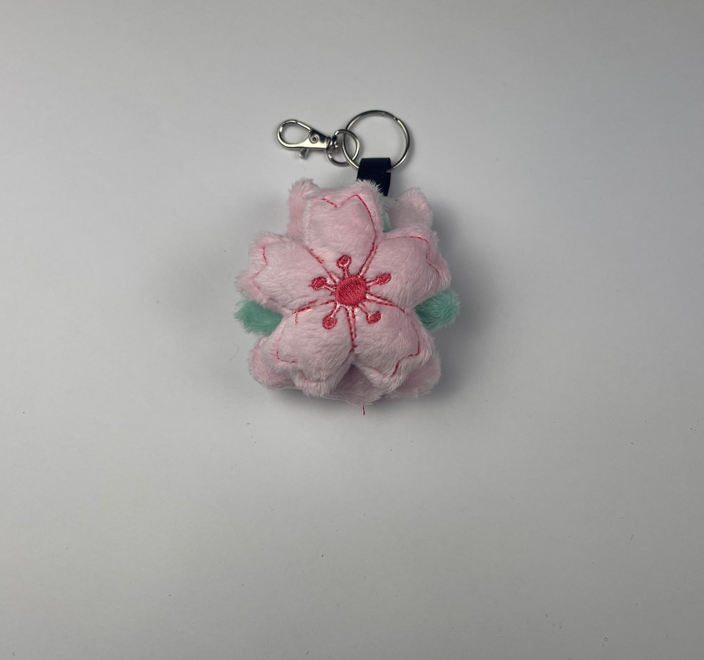 Sitting Flower Frog Plush Charm Keychain, Sakura, Blossom, Animal Monsters, Handmade Plushie Keychain, Made to Order