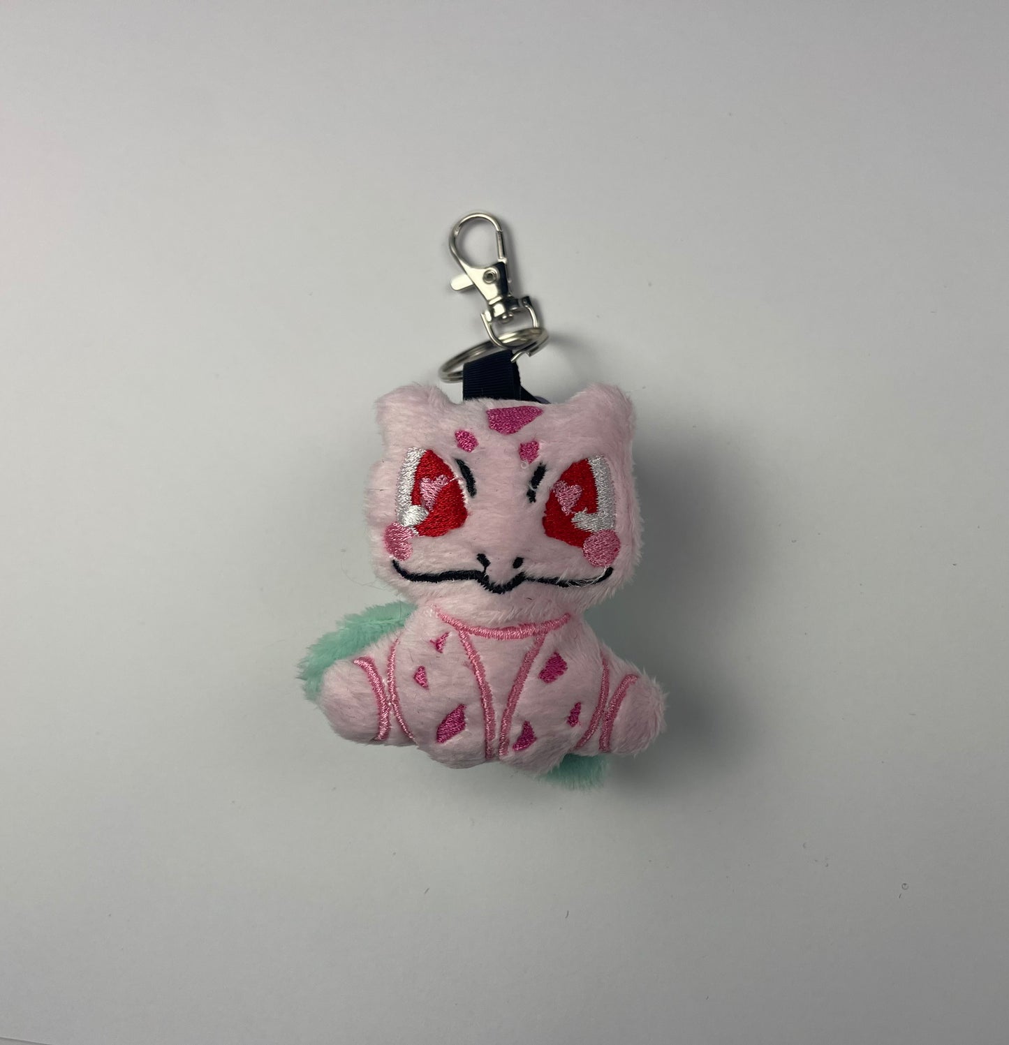 Sitting Flower Frog Plush Charm Keychain, Sakura, Blossom, Animal Monsters, Handmade Plushie Keychain, Made to Order