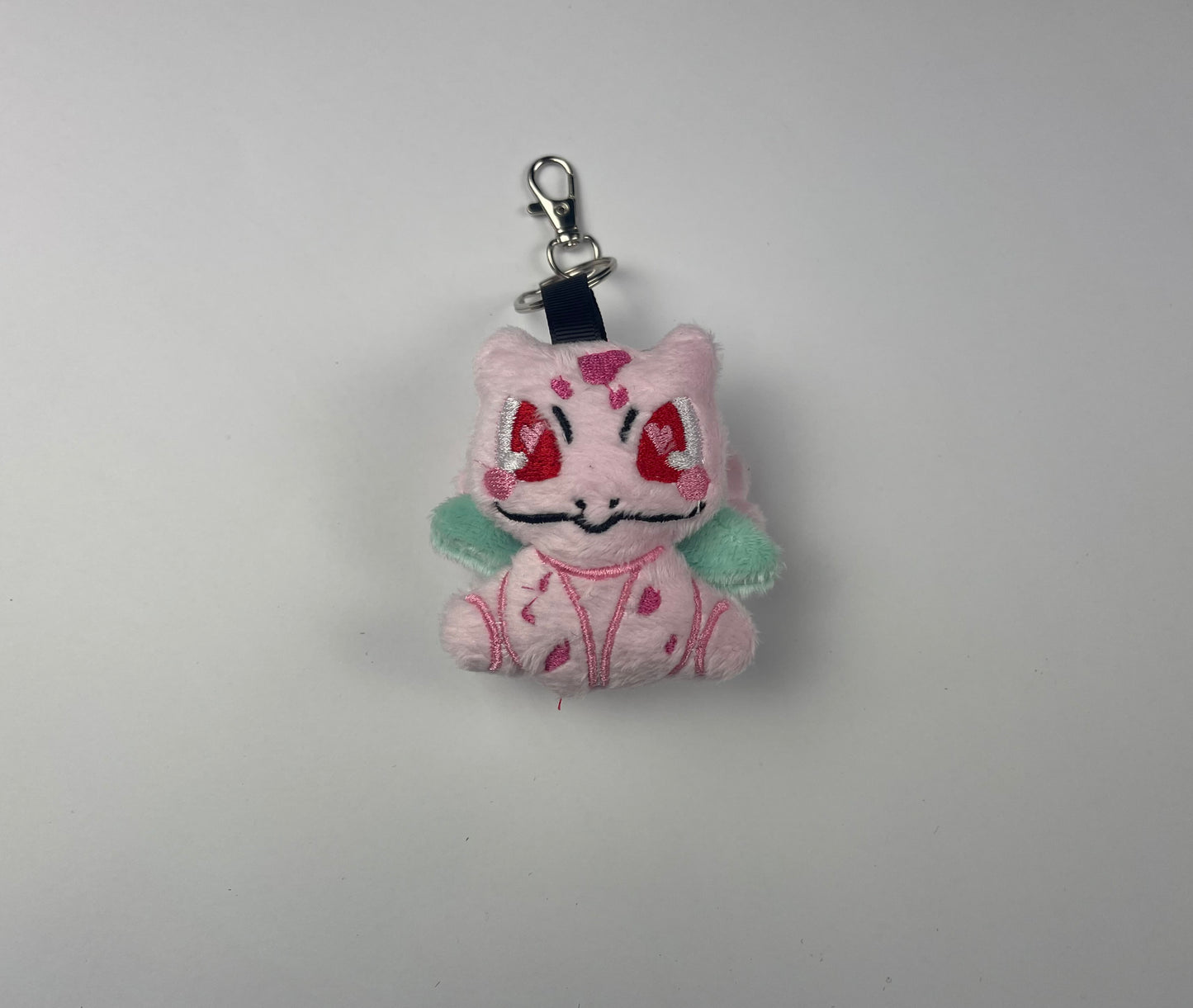 Sitting Flower Frog Plush Charm Keychain, Sakura, Blossom, Animal Monsters, Handmade Plushie Keychain, Made to Order