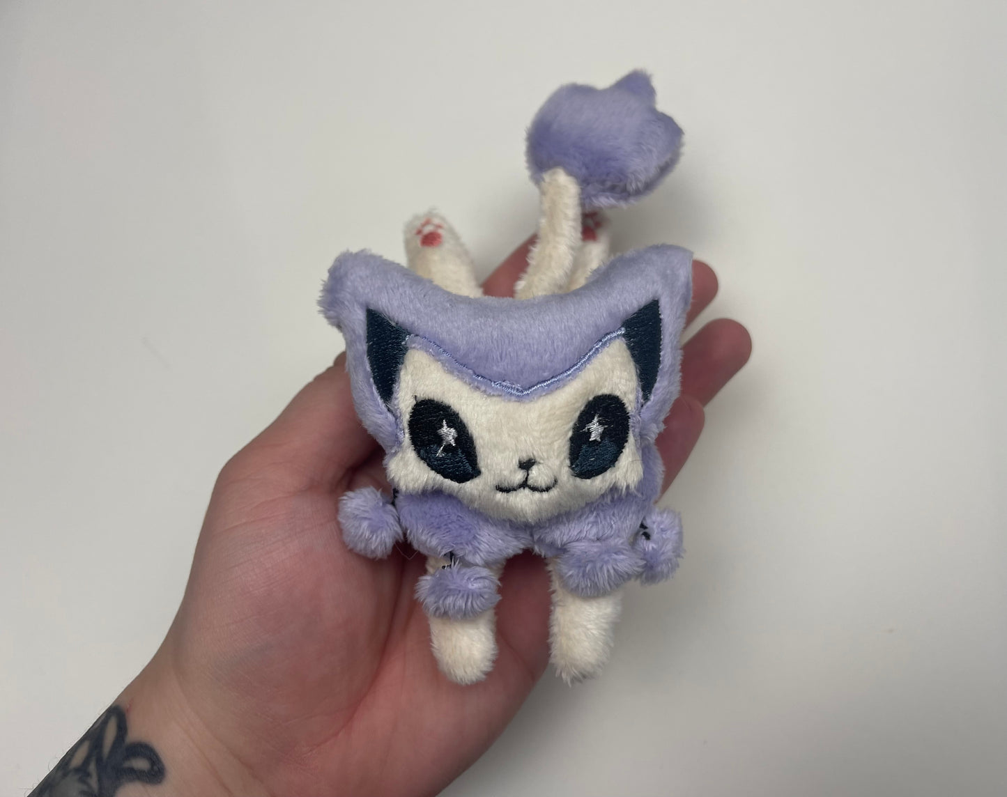 Mini Fancy Cat Plushie, Handmade, Kawaii Animal Monster inspired Plush, Made to Order