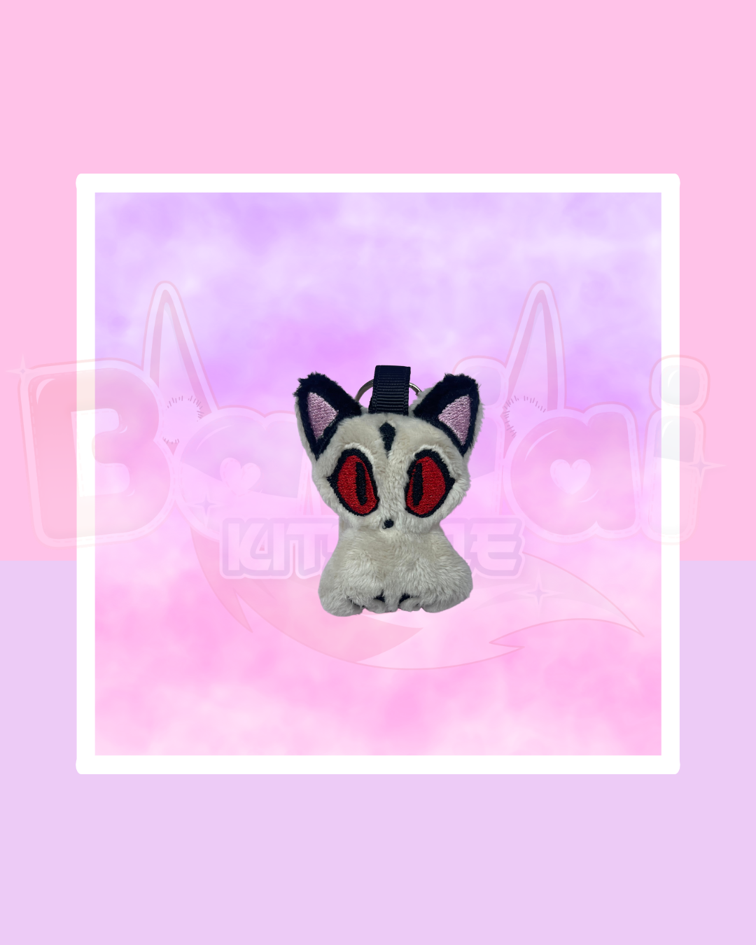 Twin-Tailed Fox Plush Keychain Charm