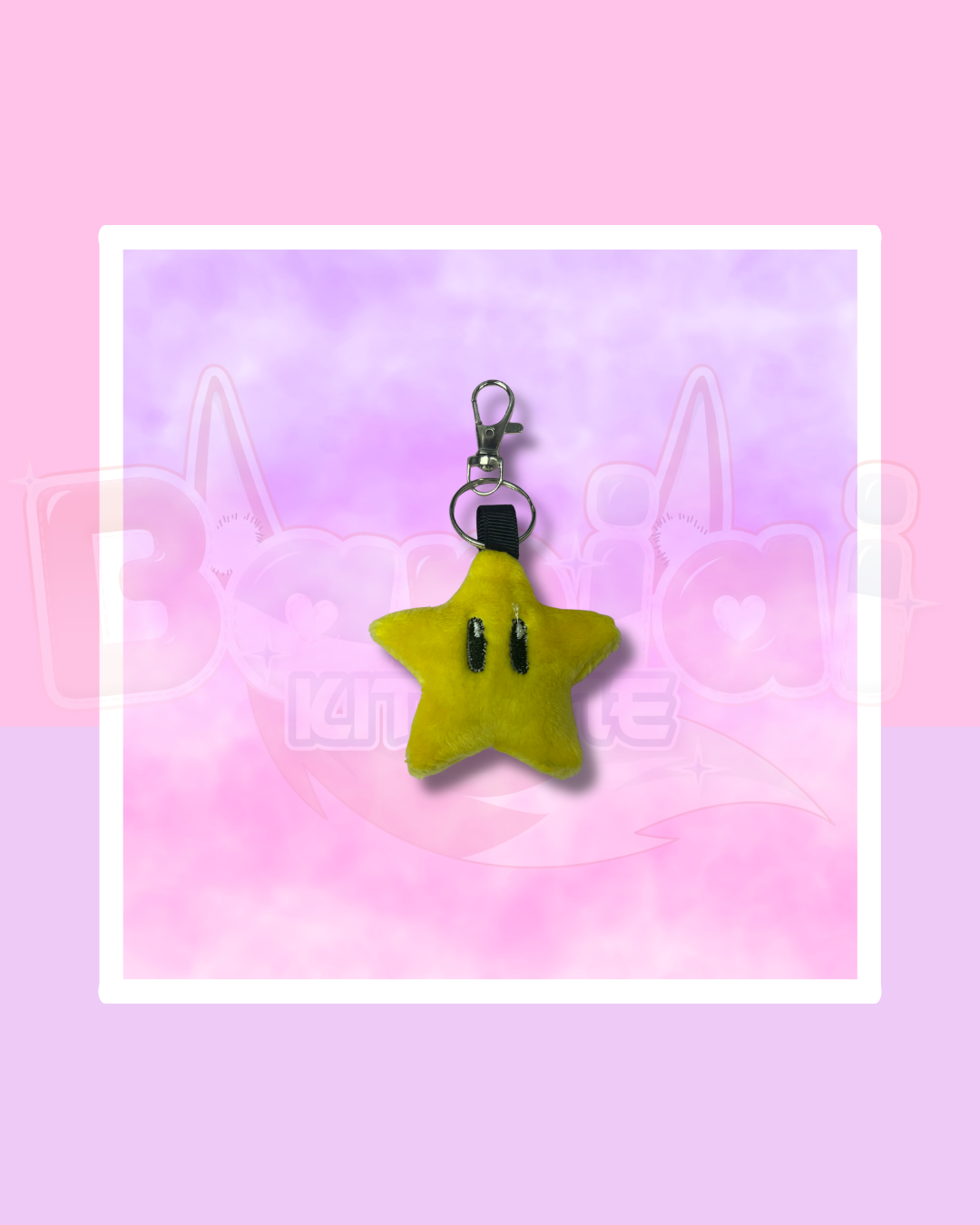 Super Star Plush Keychain Charm