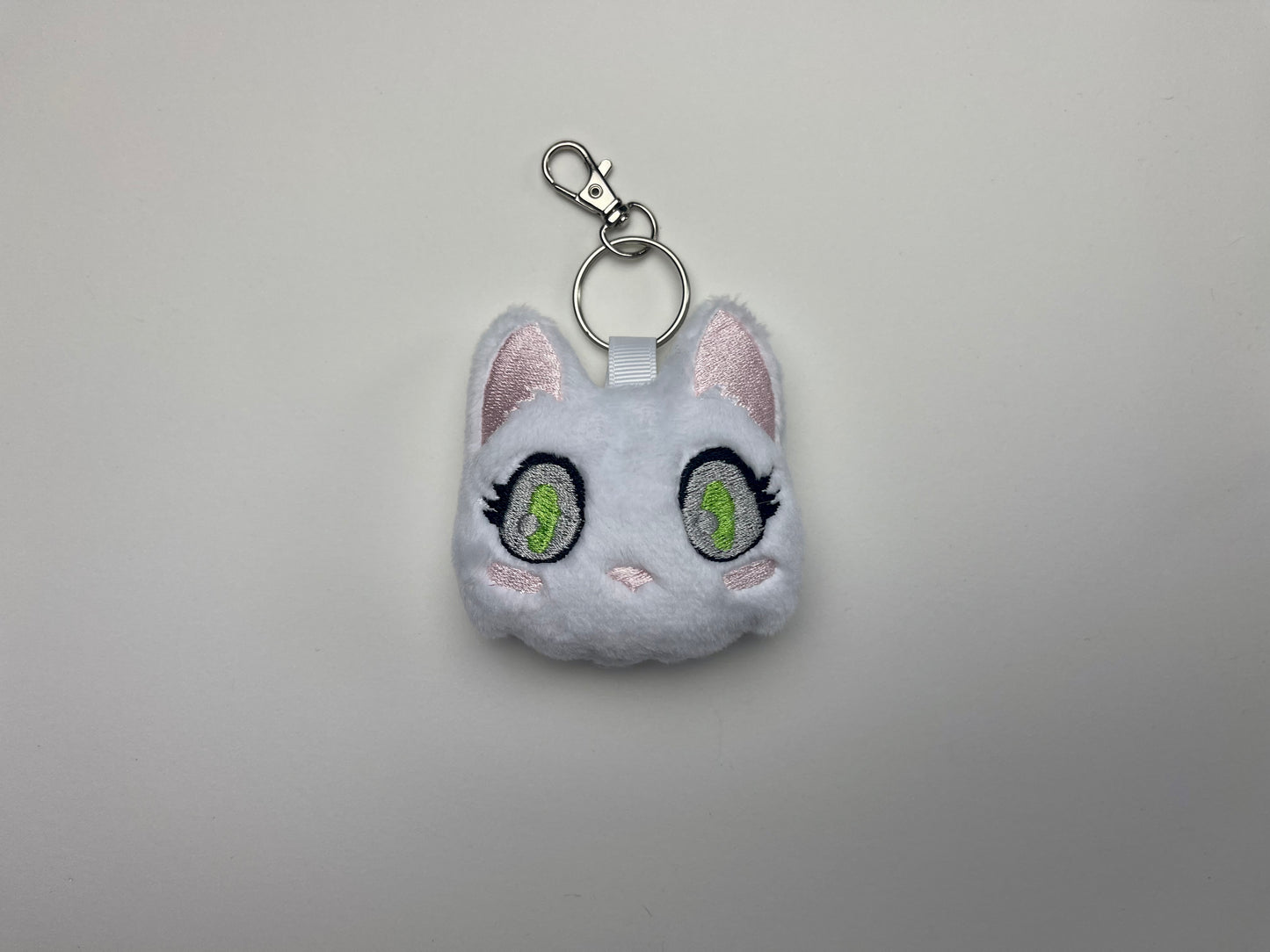 Couples Black and White Charm Keychain, Cat, Animal Monsters, Anime Themed, Handmade Plushie Keychain, Made to Order