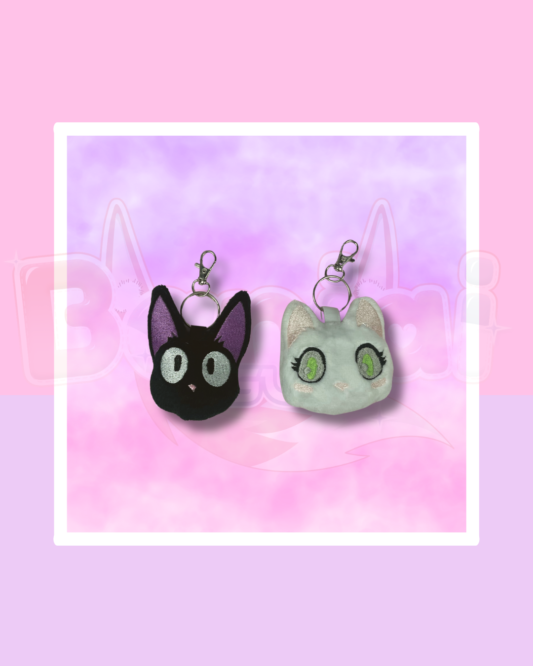 Cat Plush Keychain Charm