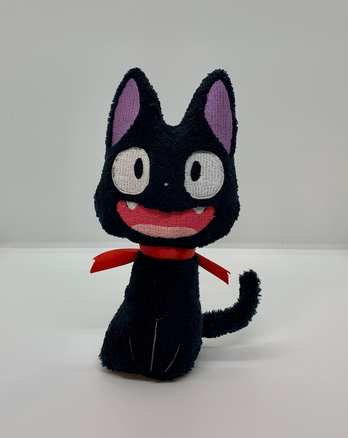 8’’ Black Cat Plushie, Cat Delivery Service, Handmade Minky Plush