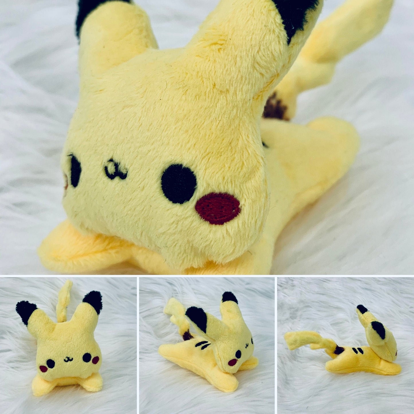 Chibi Electric Mouse Beanie Plushie, Animal Monster, Video Game inspired Plush, Shiny
