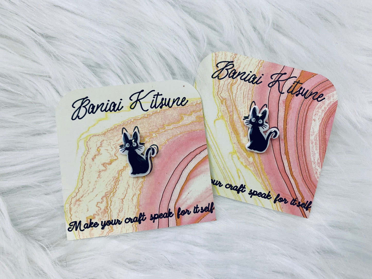 Black Cat Handmade Resin Pin