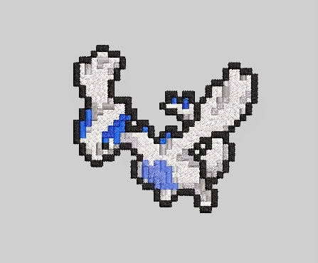 Mother Sea Iron-on Patch, Shiny, Shadow, Legendary Inspired Pixel Embroidery