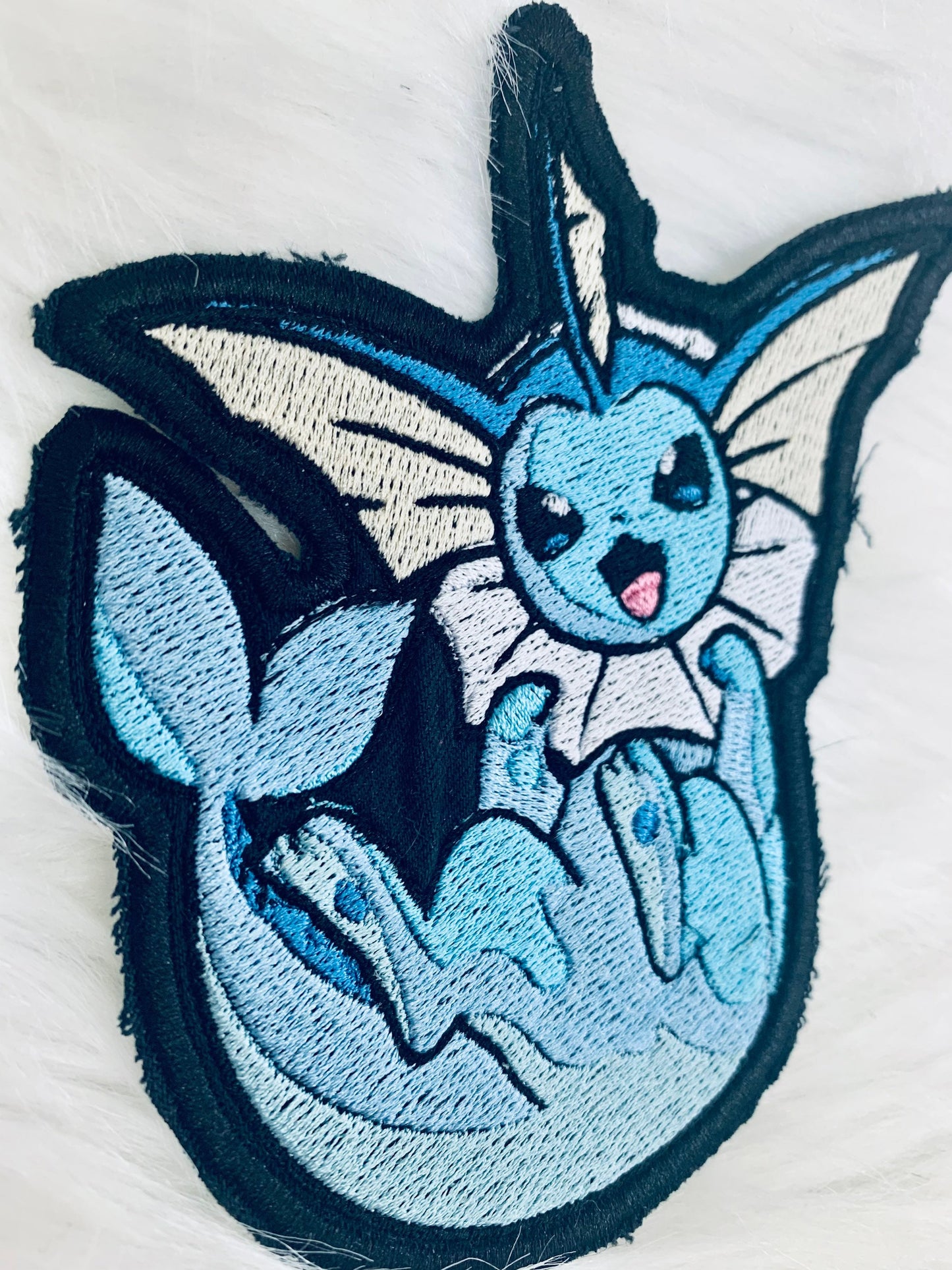 Water Fox Iron-on Patch, Animal Monster , Shiny, Anime Inspired Embroidery
