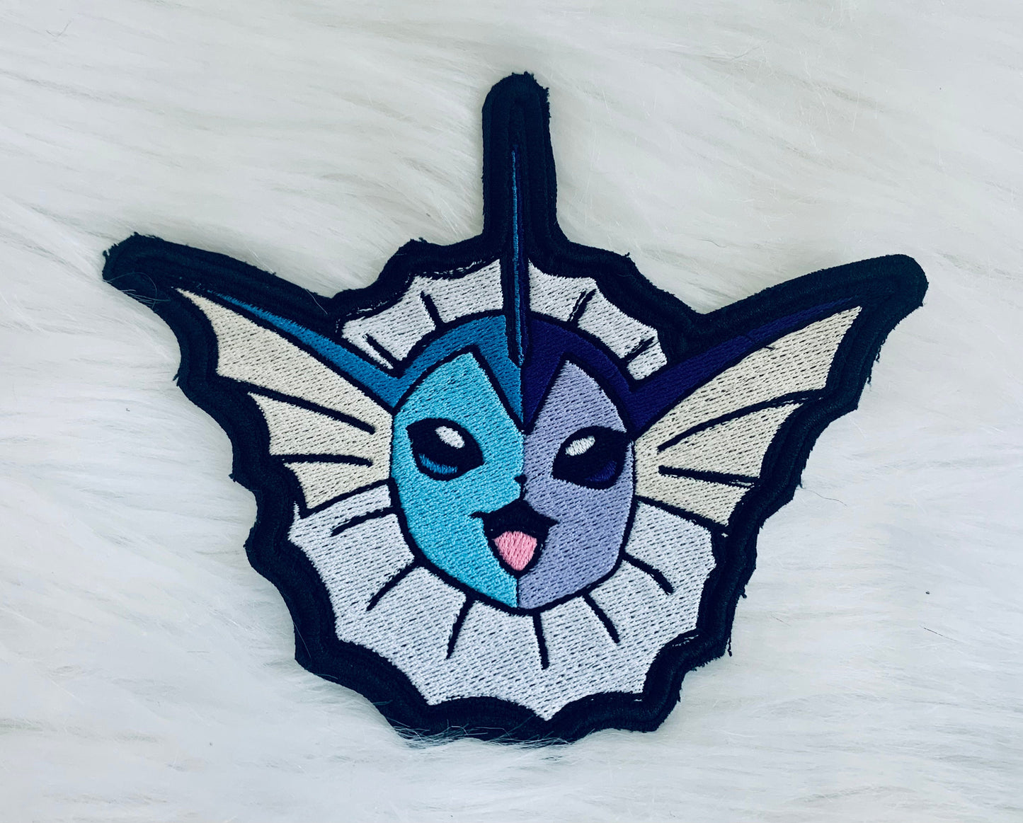 Water Fox Split with Shiny, Iron-on Patch, Shiny, Video Game Inspired Embroidery