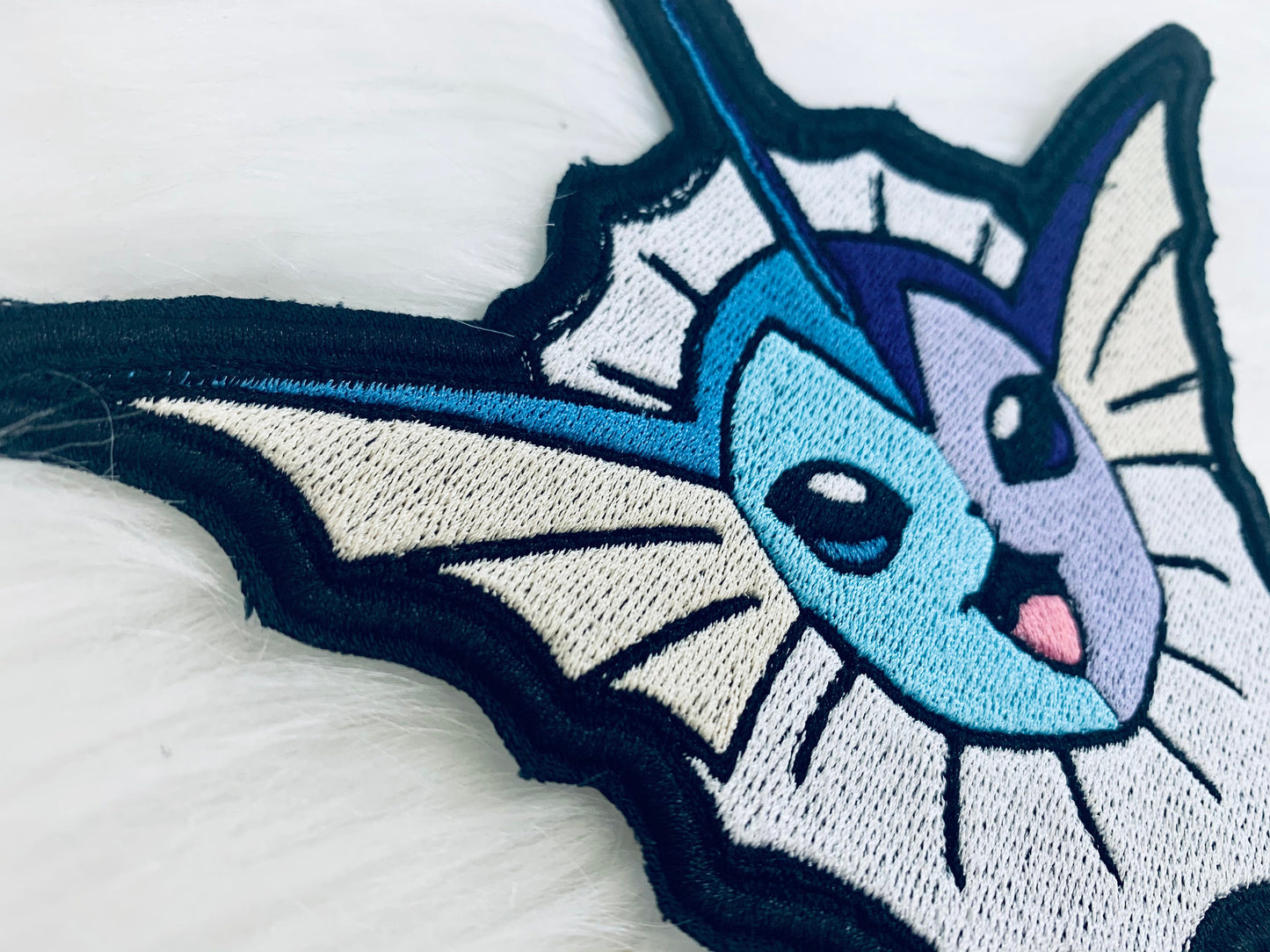 Water Fox Split with Shiny, Iron-on Patch, Shiny, Video Game Inspired Embroidery