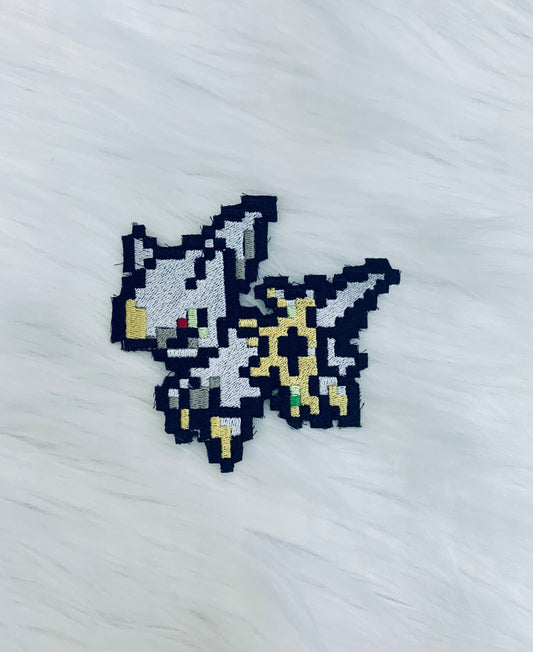 God Iron-on Patch, Shiny, ‘The Original One’, Video Game Inspired Pixel Embroidery