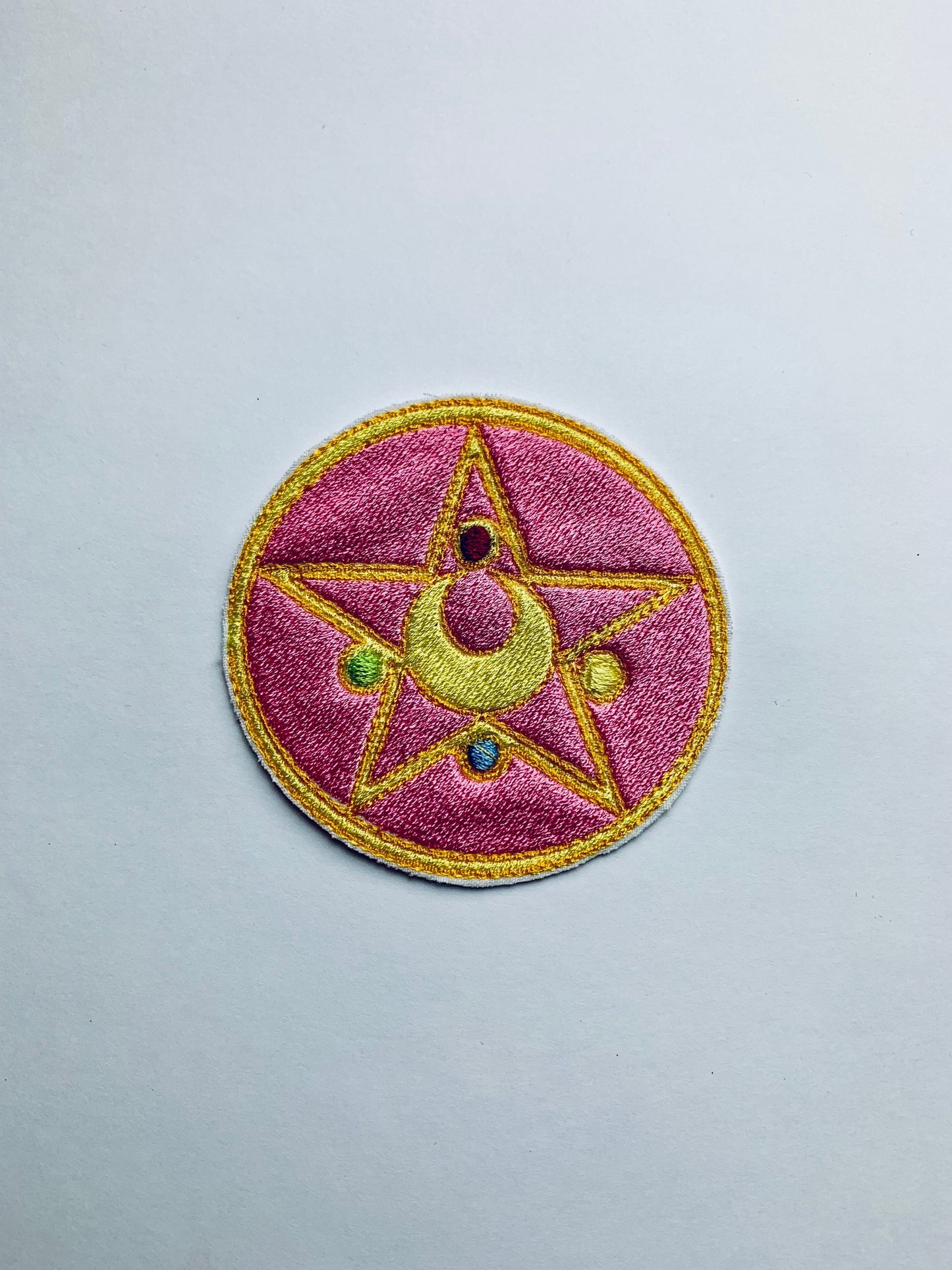 Crescent Star, Brooch, Iron-on Patch, Shiny, Anime Inspired Embroidery