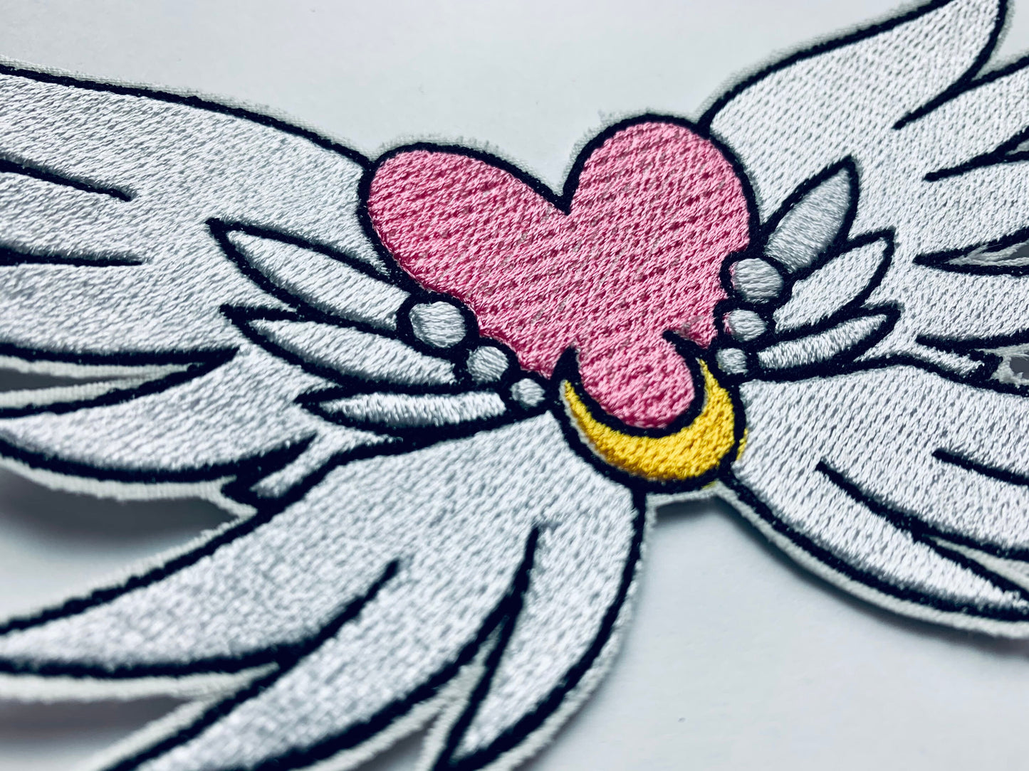 Winged Heart Eternal Manga Brooch, Iron-on Patch, Anime Inspired Embroidery