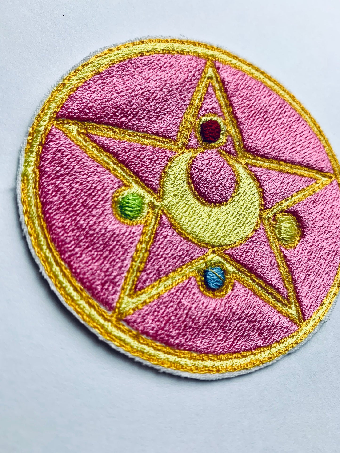 Crescent Star, Brooch, Iron-on Patch, Shiny, Anime Inspired Embroidery