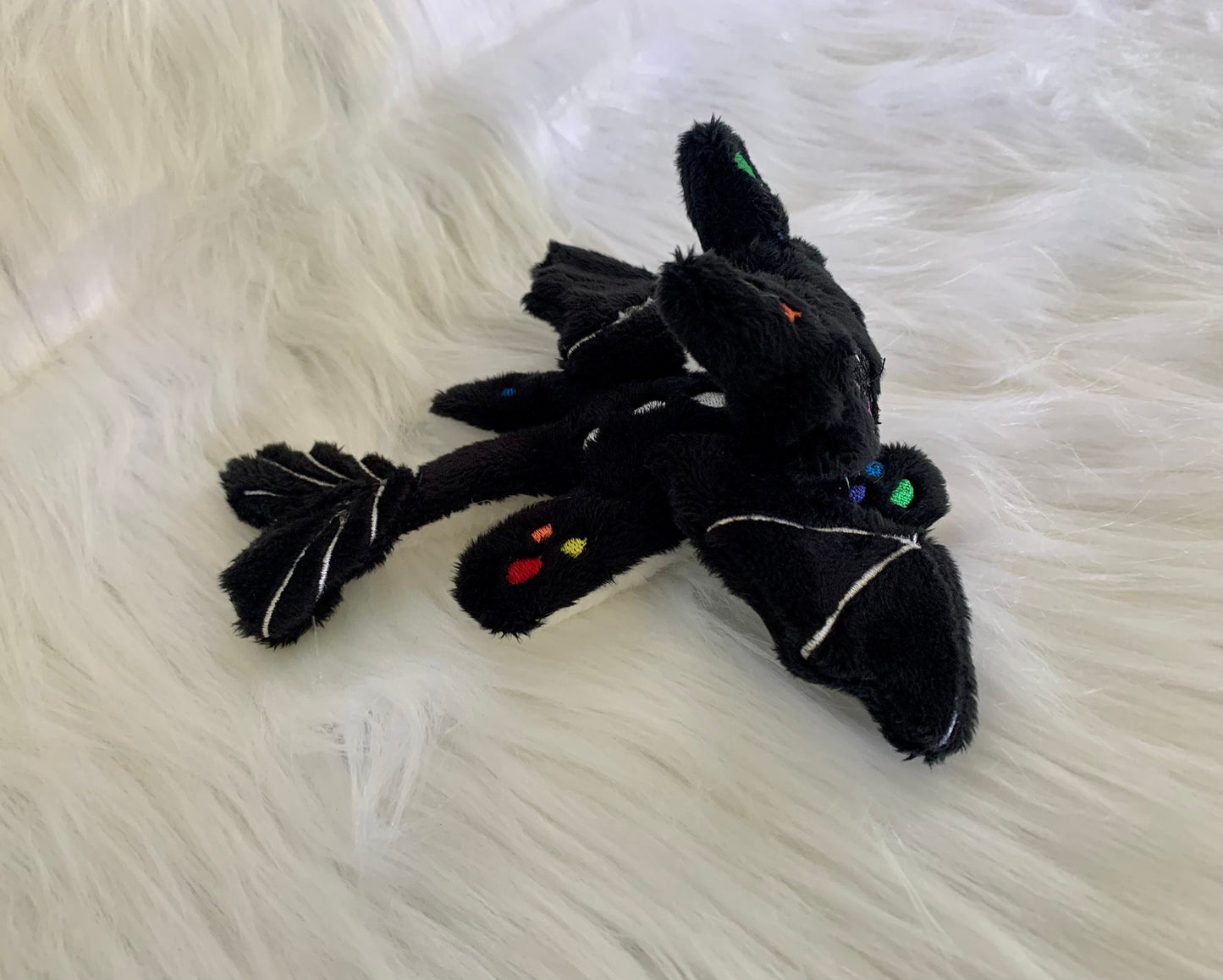 Adorable NIGHT LIGHTS inspired plush, Rainbow, Trainee Dragon inspired plushie, LGBT