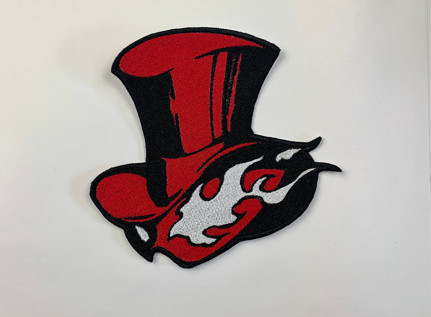 Thief Video Game Logo, Top Hat with Mask, Large Iron-on Patch, Ghost Thieves, Video Game Inspired Embroidery, Made to Order