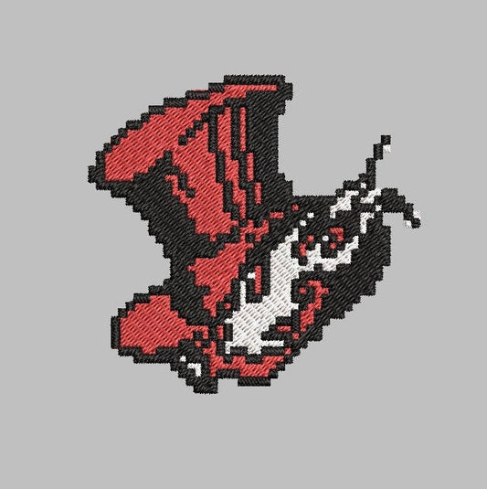 Personal 5 Logo Pixel, Iron-on Patch, Phantom Theft, Video Game Inspired Embroidery, Made to Order