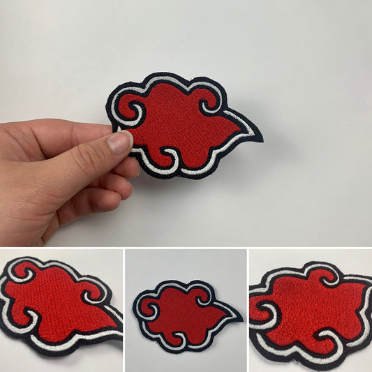 Japanese Cloud Iron On Patch, Villain Symbol , Anime Inspired Embroidery, Made to Order