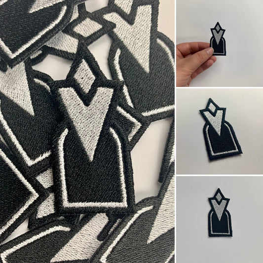 Quest Entrance Icon Iron On Patch, Assassin, Dragon Born, Video Game Inspired Embroidery, Made to Order