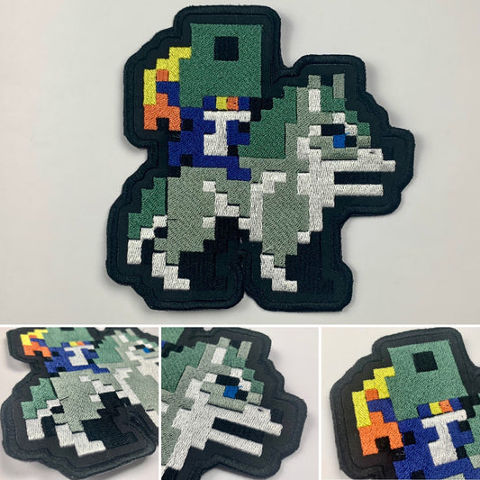 Wolf Boy and Night Imp Iron-on Patch,Princess, Pixel Art, Video Game Inspired Embroidery
