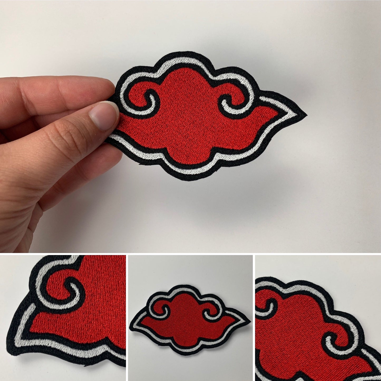 Japanese Cloud Iron On Patch, Villain Symbol , Anime Inspired Embroidery, Made to Order