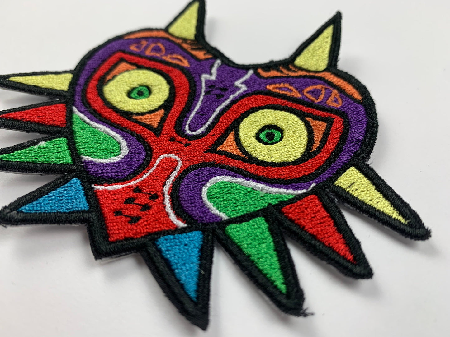 Evil Rainbow Mask Iron-on Patch, Princess, Video Game Inspired Embroidery