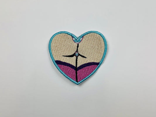 Anime Girl Panty Iron On Patch, MEMEME Girl, Striped Underwear, Music Video Inspired Embroidery, Made to Order