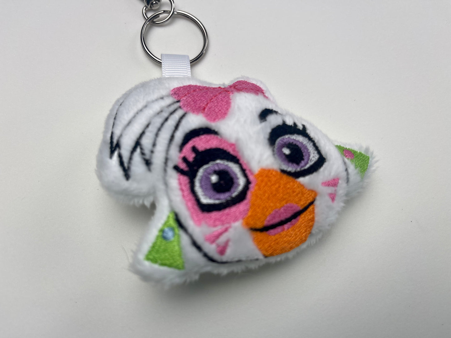 Punk Rock Chick Plush Charm, Guitarist Chicken, RockStar Keychain, Horror, Monsters, Handmade Plushie Keychain, Video Game Inspired, Made to Order