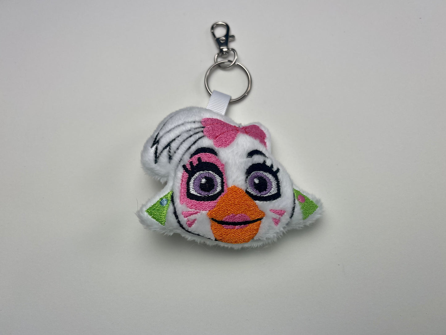 Punk Rock Chick Plush Charm, Guitarist Chicken, RockStar Keychain, Horror, Monsters, Handmade Plushie Keychain, Video Game Inspired, Made to Order