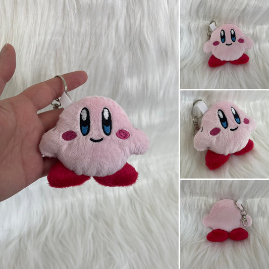 Pink Blob Plush Keychain, Gaming Plush, Cartoon Handmade Plushie Keychain, Made to Order